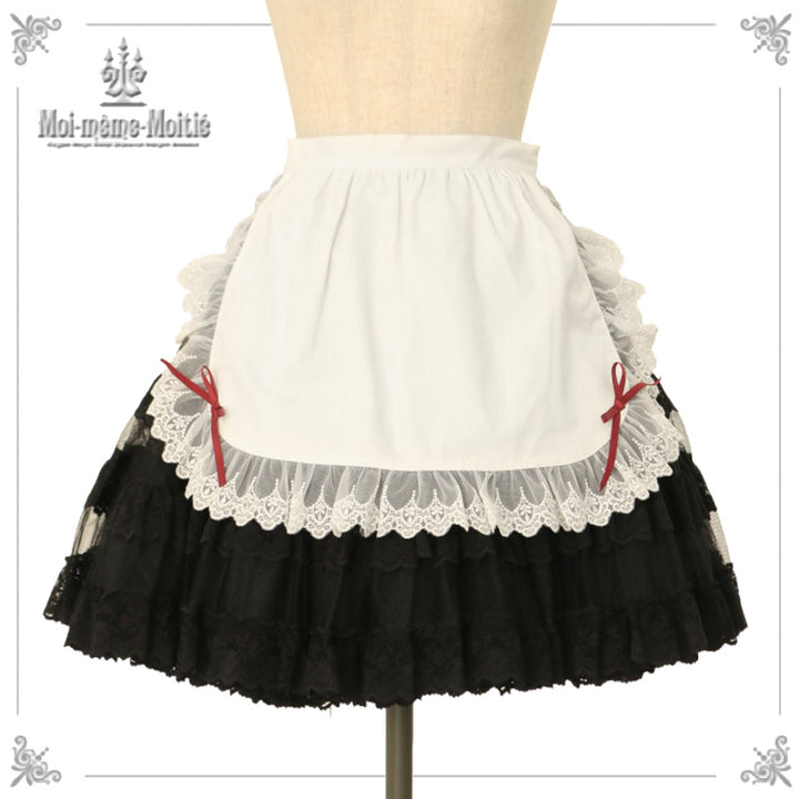ホワイトチュールフリルフリルエプロンdroptosaintMaria ホワイトチュールフリルフリルエプロンsnowdroptosaintMaria