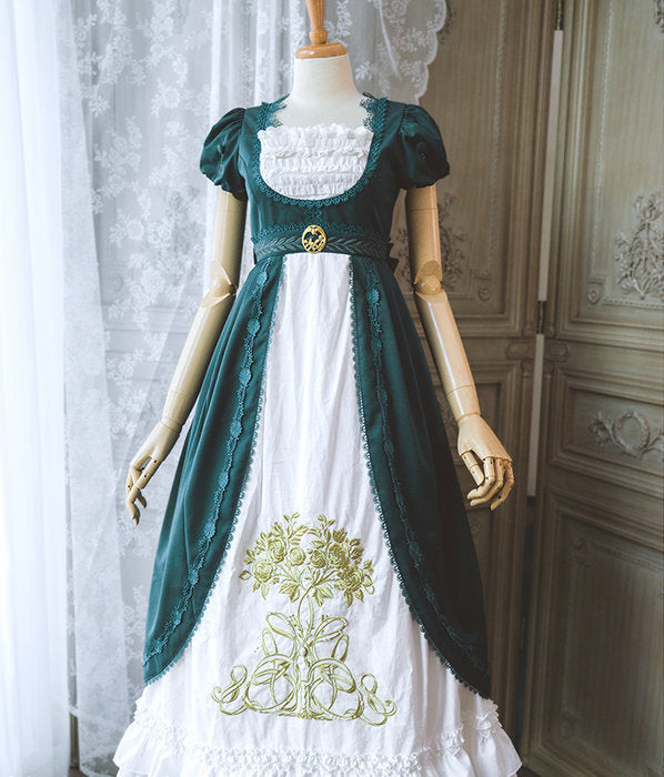 ティエリーコルソンVENETIA 手刺繍　ロングワンピース ブルー系 インド製 小付き柄ワンピース(ワンピース) | GIANNI LO GIUDICE(小さい